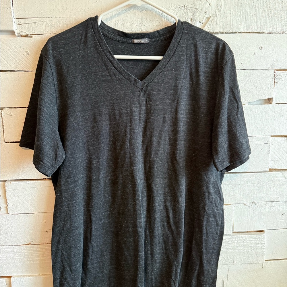 Charcoal V-Neck Men's T-Shirt